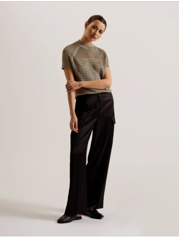 Abaly Metallic Knitted Short Sleeve Top<Ted Baker Discount