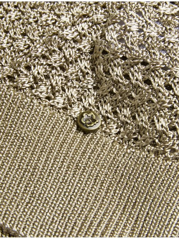 abaly_metallic_knitted_sh_5.webp Abaly Metallic Knitted Short Sleeve Top<Ted Baker Discount