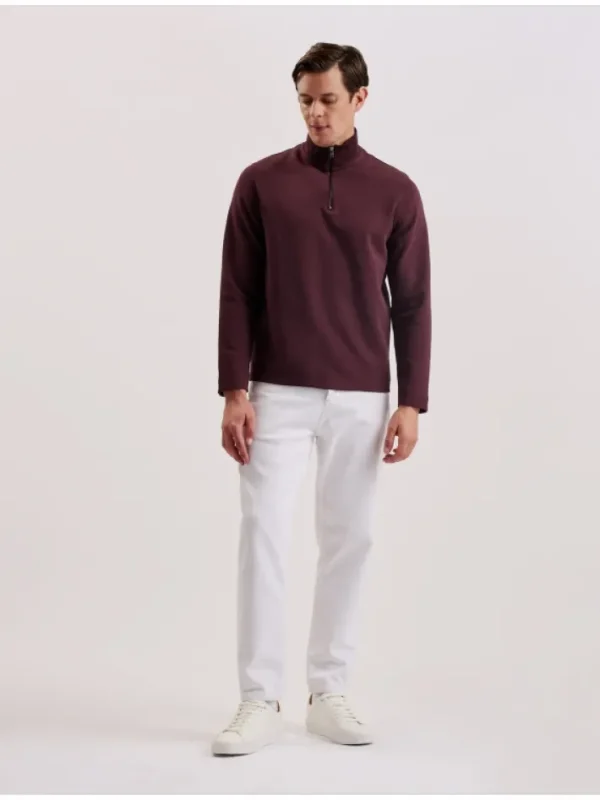 Actos Branded Half Zip Cotton Blend Sweatshirt<Ted Baker Clearance