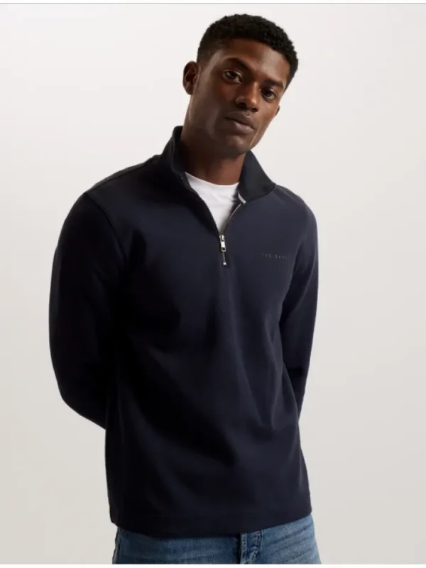 Actos Branded Half Zip Cotton Blend Sweatshirt<Ted Baker Best Sale