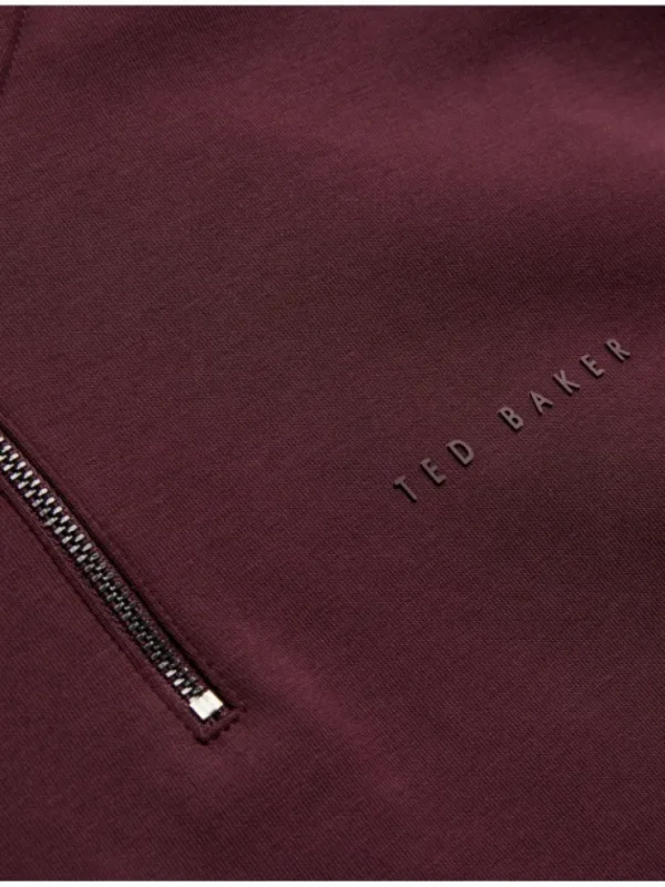 Actos Branded Half Zip Cotton Blend Sweatshirt<Ted Baker Clearance