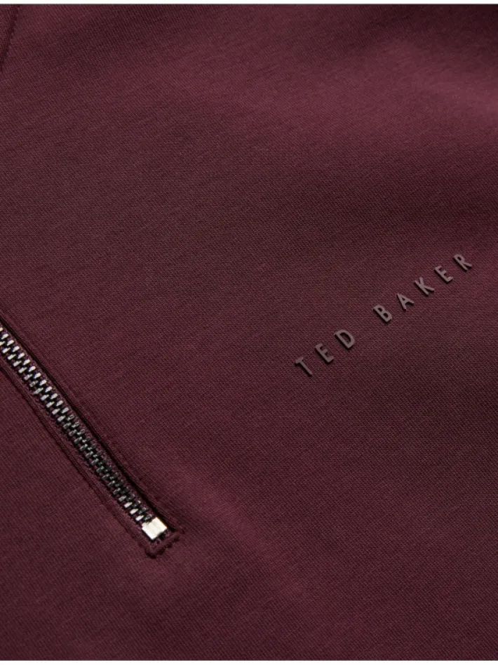 actos_branded_half_zip_co_2-1.webp Actos Branded Half Zip Cotton Blend Sweatshirt<Ted Baker Clearance