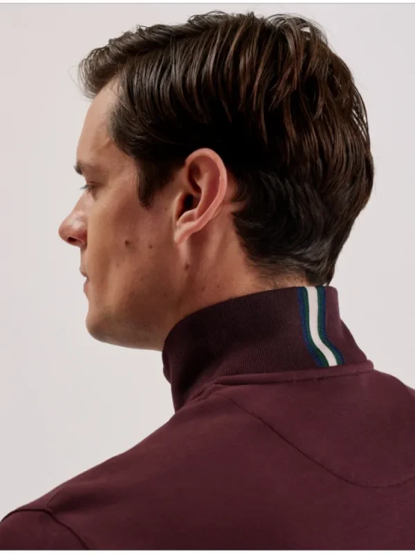 Actos Branded Half Zip Cotton Blend Sweatshirt<Ted Baker Clearance