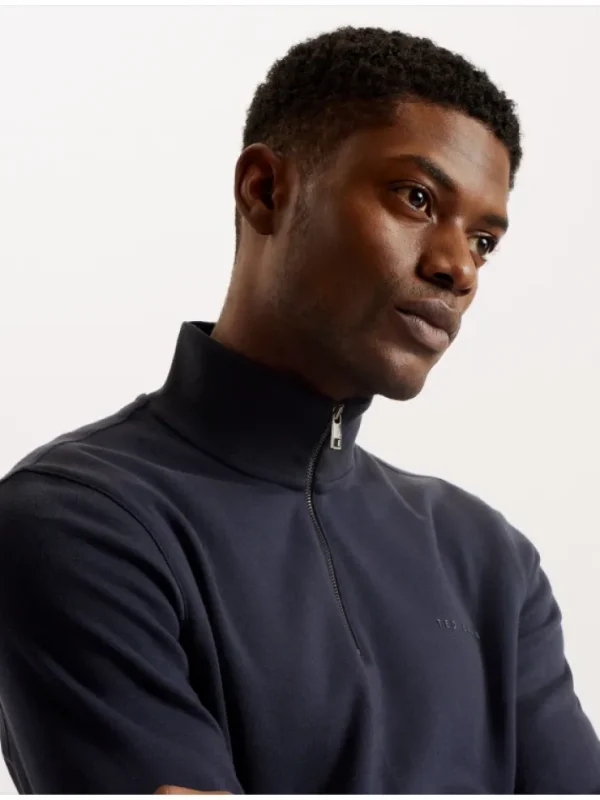 Actos Branded Half Zip Cotton Blend Sweatshirt<Ted Baker Best Sale