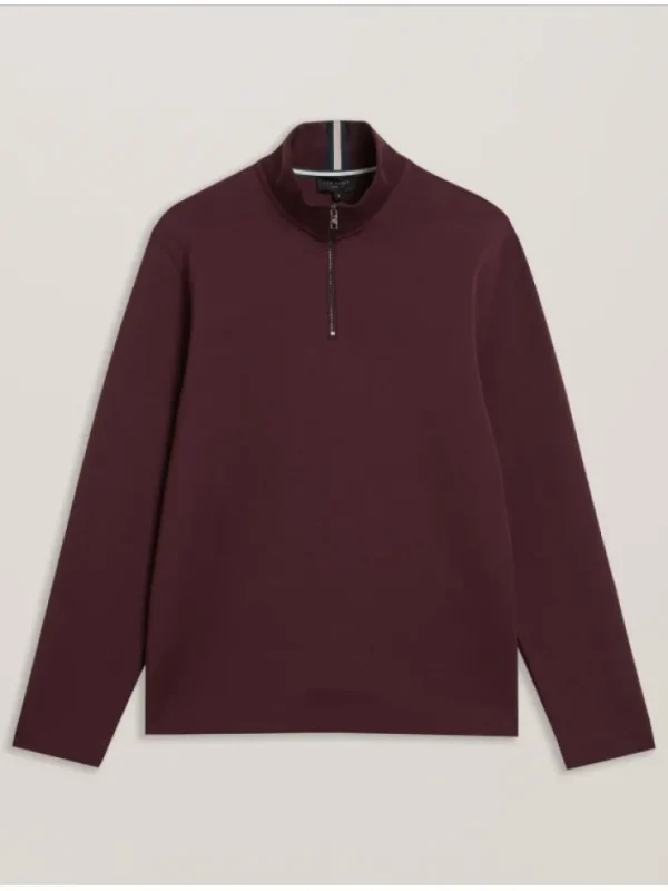 Actos Branded Half Zip Cotton Blend Sweatshirt<Ted Baker Clearance