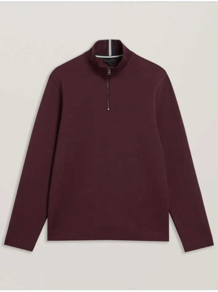actos_branded_half_zip_co_6-1.webp Actos Branded Half Zip Cotton Blend Sweatshirt<Ted Baker Clearance