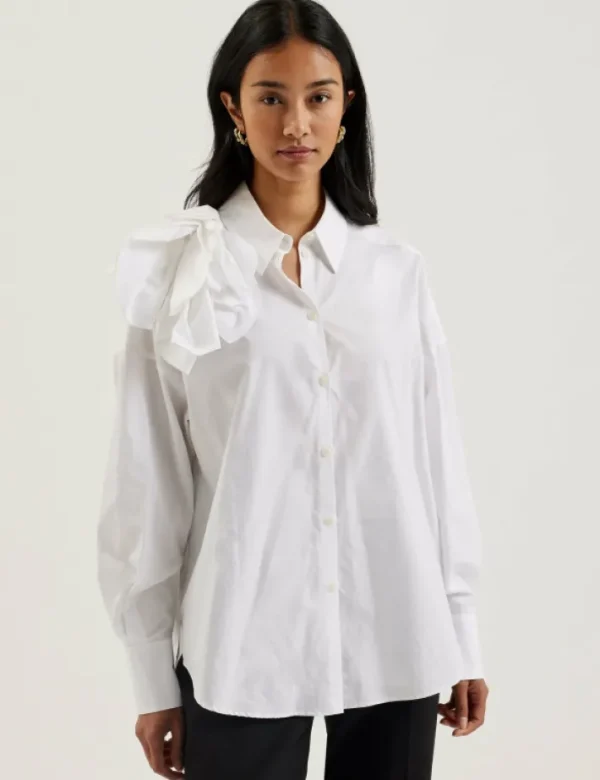 Allai Oversized Corsage Detail Cotton Shirt<Ted Baker Outlet