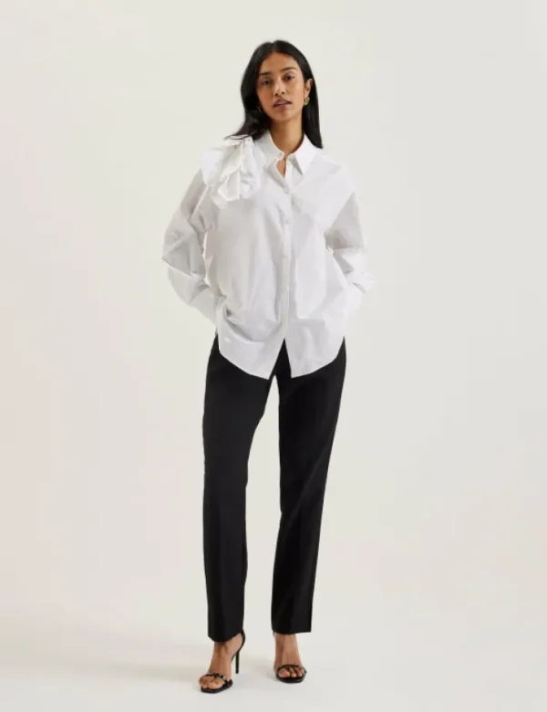 Allai Oversized Corsage Detail Cotton Shirt<Ted Baker Outlet