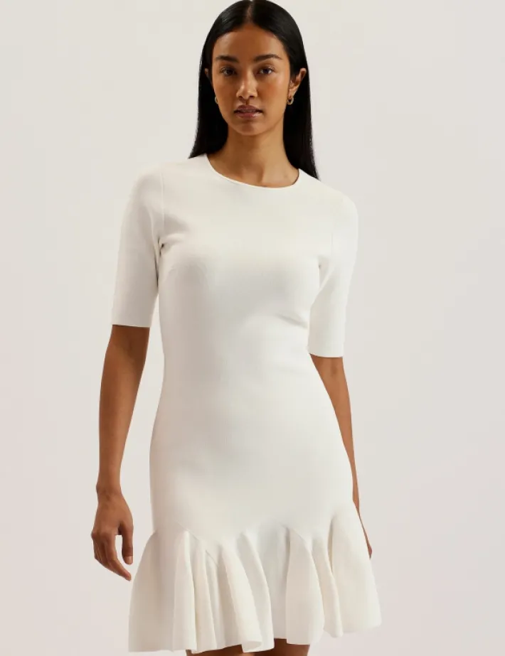 alzann_pleated_hem_knitte_0-1.webp Alzann Pleated Hem Knitted Bodycon Mini Dress<Ted Baker Shop
