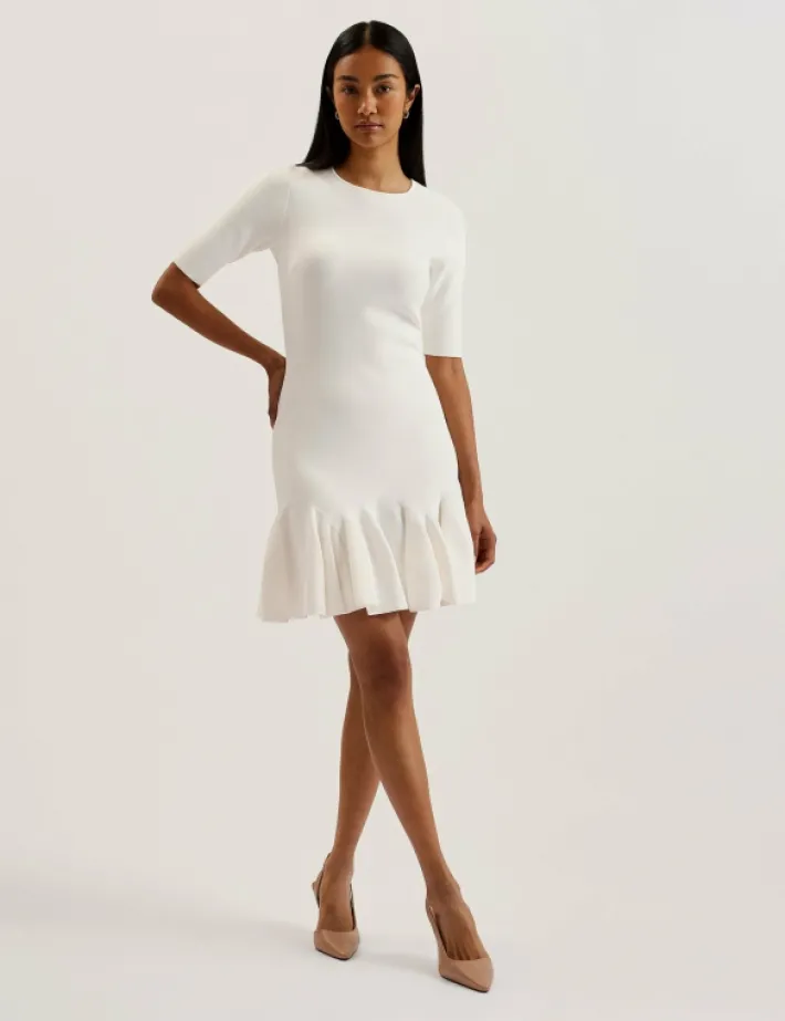 alzann_pleated_hem_knitte_1-1.webp Alzann Pleated Hem Knitted Bodycon Mini Dress<Ted Baker Shop