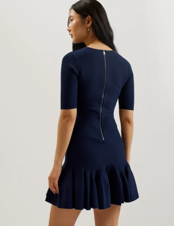 Alzann Pleated Hem Knitted Bodycon Mini Dress<Ted Baker Online