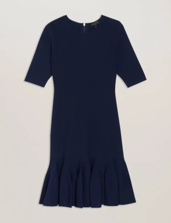 Alzann Pleated Hem Knitted Bodycon Mini Dress<Ted Baker Online