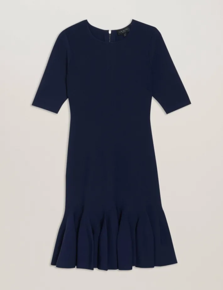 alzann_pleated_hem_knitte_6.webp Alzann Pleated Hem Knitted Bodycon Mini Dress<Ted Baker Online