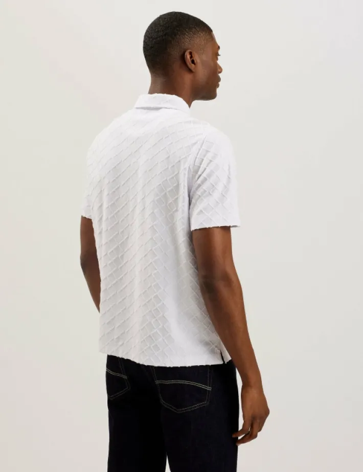 ansom_short_sleeve_regula_4-1.webp Ansom Short Sleeve Regular Textured Towelling Zip Polo<Ted Baker Clearance