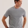 Arlon Textured Stripe Detail Cotton T-Shirt<Ted Baker Cheap