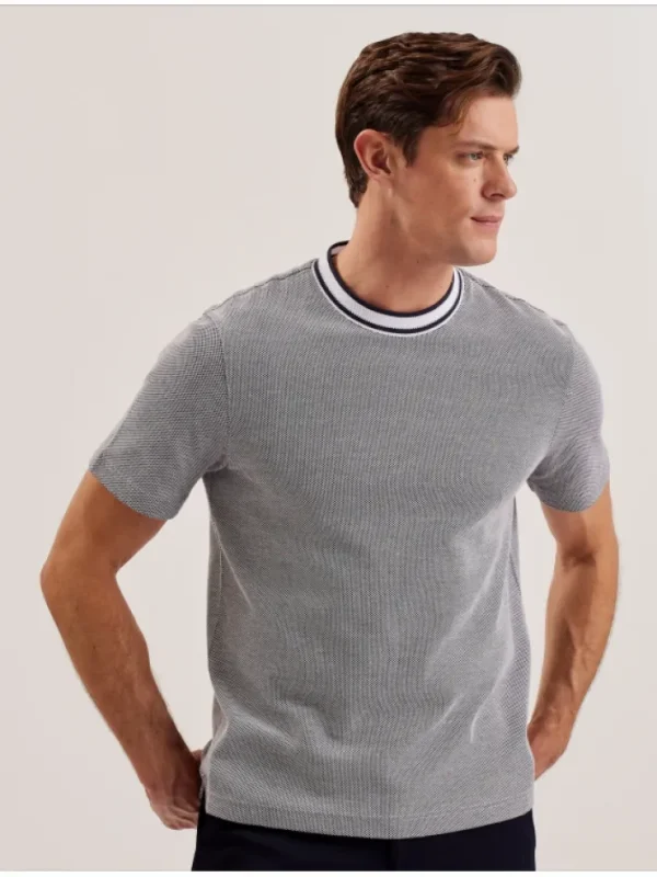 Arlon Textured Stripe Detail Cotton T-Shirt<Ted Baker Cheap