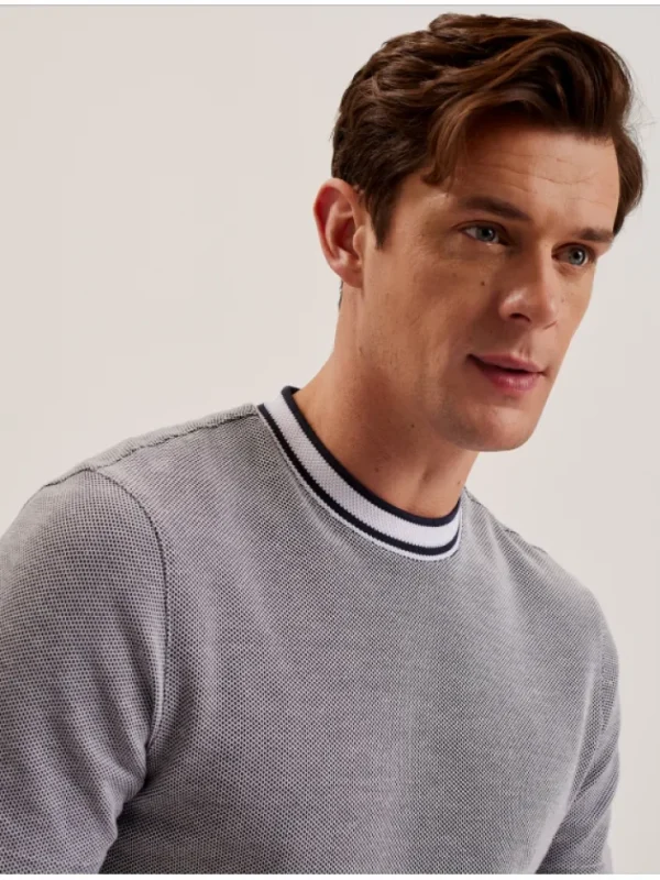 Arlon Textured Stripe Detail Cotton T-Shirt<Ted Baker Cheap