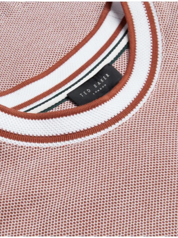 Arlon Textured Stripe Detail Cotton T-Shirt<Ted Baker Clearance