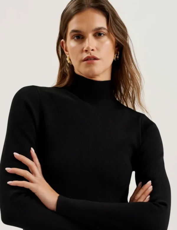 Asnes Knit Bodice Midi Dress With Printed Skirt<Ted Baker Best Sale