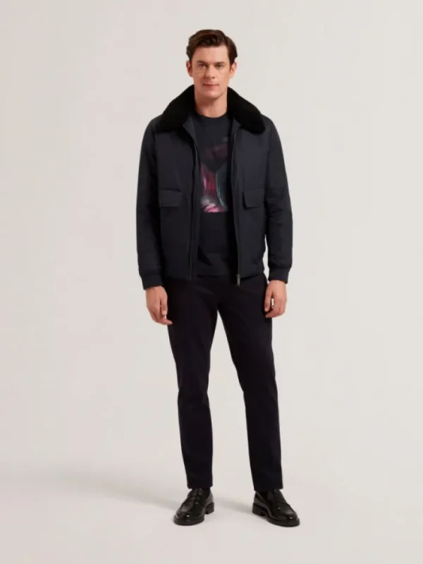Avitore Bomber Removable Shearling Collar<Ted Baker Store