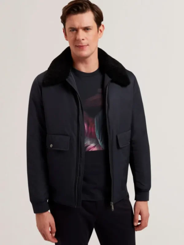 Avitore Bomber Removable Shearling Collar<Ted Baker Store
