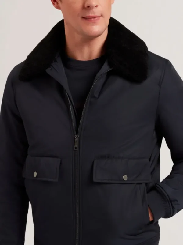 Avitore Bomber Removable Shearling Collar<Ted Baker Store