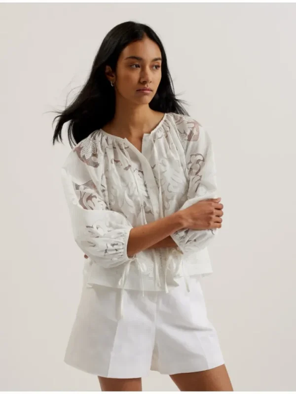 Bacina Lace 3/4 Balloon Sleeve Blouse<Ted Baker Hot