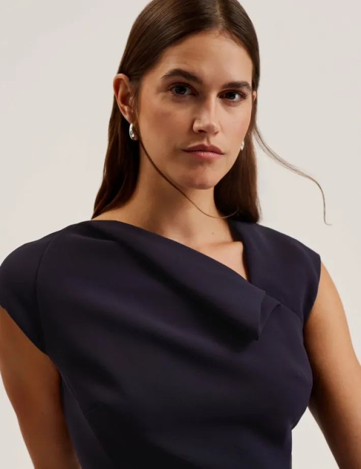 bayree_folded_neckline_pe_1.webp Bayree Folded Neckline Pencil Midi Dress<Ted Baker Sale