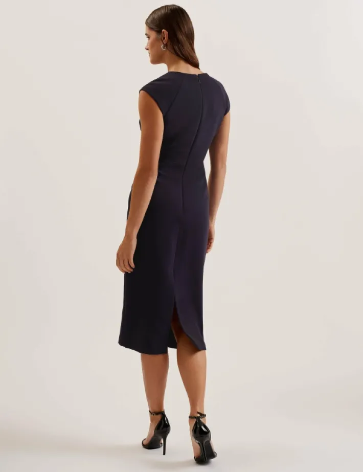 bayree_folded_neckline_pe_3.webp Bayree Folded Neckline Pencil Midi Dress<Ted Baker Sale
