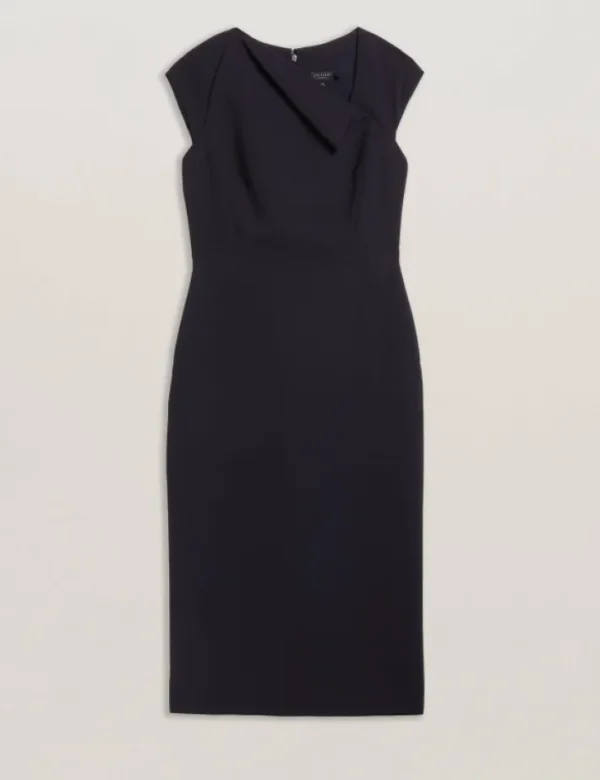 Bayree Folded Neckline Pencil Midi Dress<Ted Baker Sale