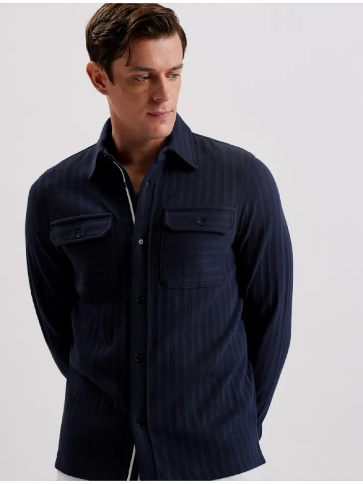 belza_textured_cotton_uti_0.webp Belza Textured Cotton Utility Pocket Overshirt<Ted Baker Cheap
