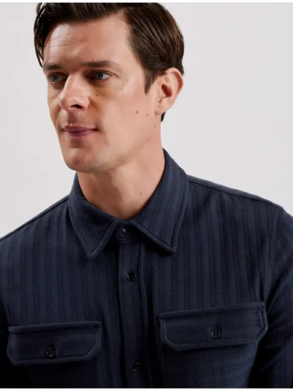 Belza Textured Cotton Utility Pocket Overshirt<Ted Baker Cheap