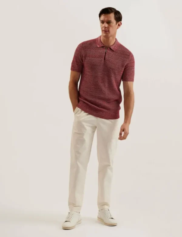 Blossam Space Dye Zip Neck Polo Shirt<Ted Baker Shop