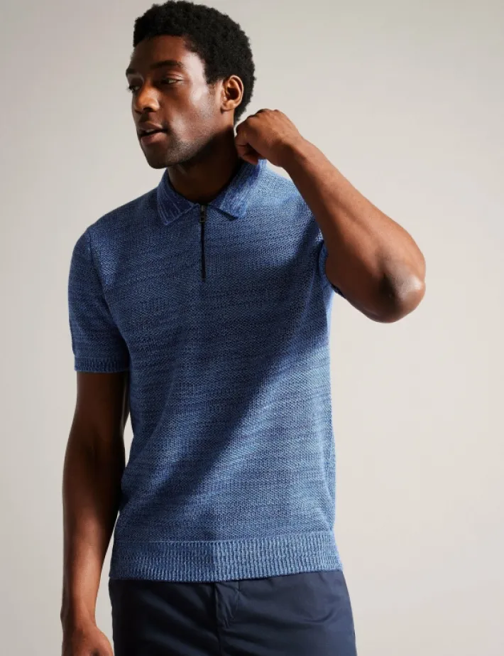 blossam_space_dye_zip_nec_3-1.webp Blossam Space Dye Zip Neck Polo Shirt<Ted Baker Best Sale