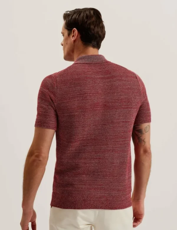 Blossam Space Dye Zip Neck Polo Shirt<Ted Baker Shop