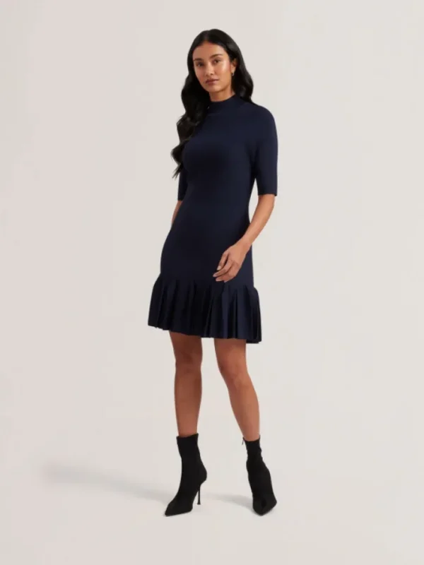 Canddy Pleated Hem Bodycon Knit Mini Dress<Ted Baker Store