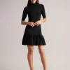 Canddy Pleated Hem Bodycon Knit Mini Dress<Ted Baker Fashion