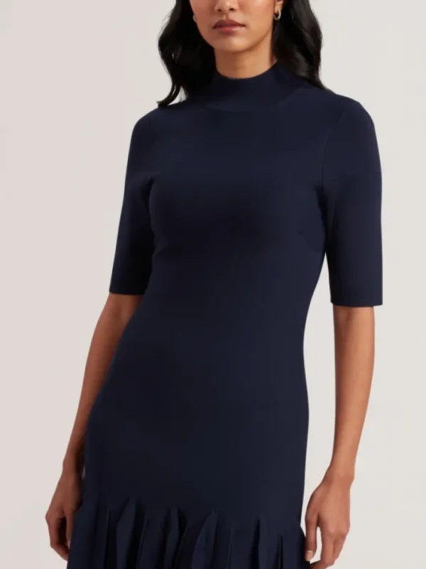 Canddy Pleated Hem Bodycon Knit Mini Dress<Ted Baker Store