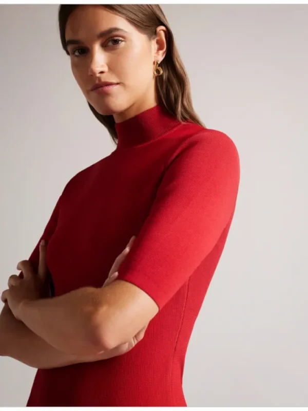 Canddy Pleated Hem Bodycon Knit Mini Dress<Ted Baker New