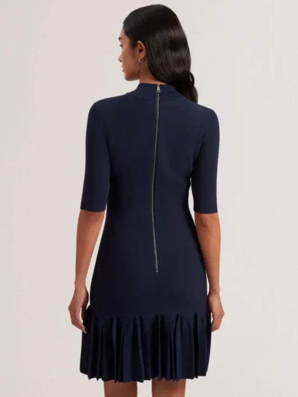 Canddy Pleated Hem Bodycon Knit Mini Dress<Ted Baker Store