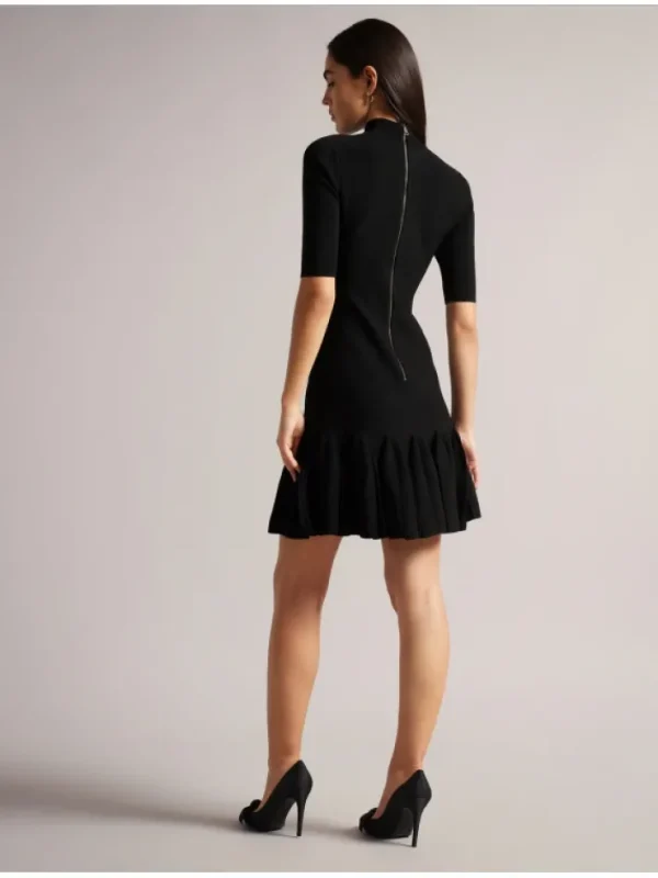 Canddy Pleated Hem Bodycon Knit Mini Dress<Ted Baker Fashion