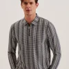 Capuzzo Long Sleeve Geo Stripe Zip Polo Shirt<Ted Baker Online
