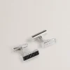 Carbie Carbon Fibre Bar Metal Cufflinks<Ted Baker Best
