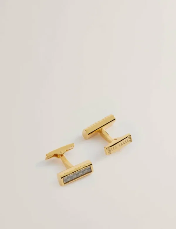 Carbie Carbon Fibre Bar Metal Cufflinks<Ted Baker Cheap