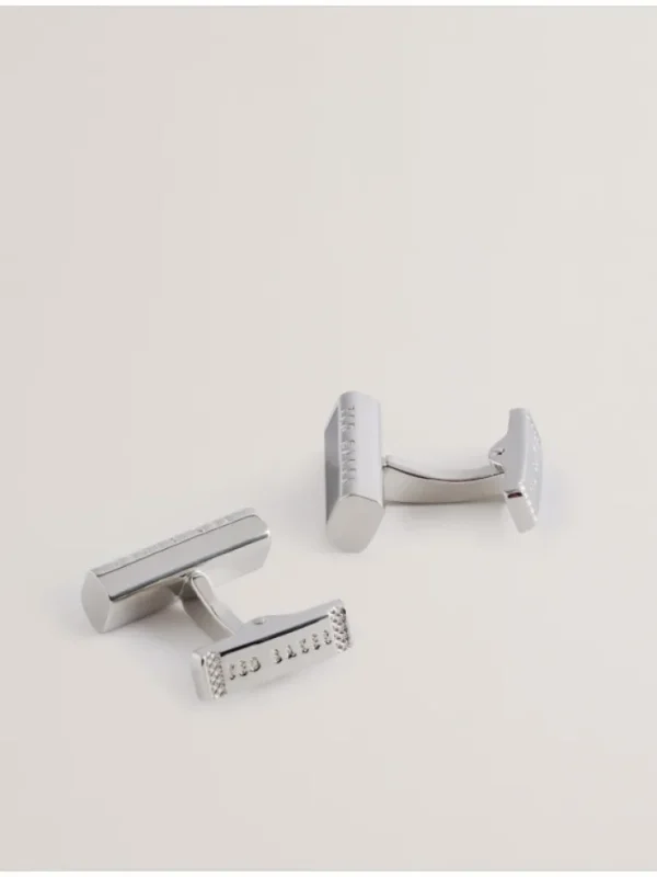 Carbie Carbon Fibre Bar Metal Cufflinks<Ted Baker Best