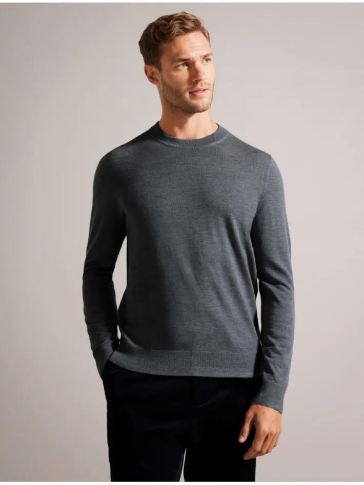 carnby_pure_wool_crew_nec_0-1.webp Carnby Pure Wool Crew Neck Sweater<Ted Baker Fashion