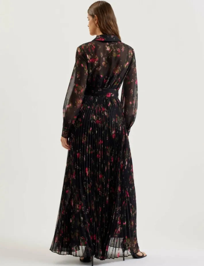 ceiba_floral_print_pleate_3.webp Ceiba Floral Print Pleated Maxi Shirt Dress<Ted Baker Flash Sale