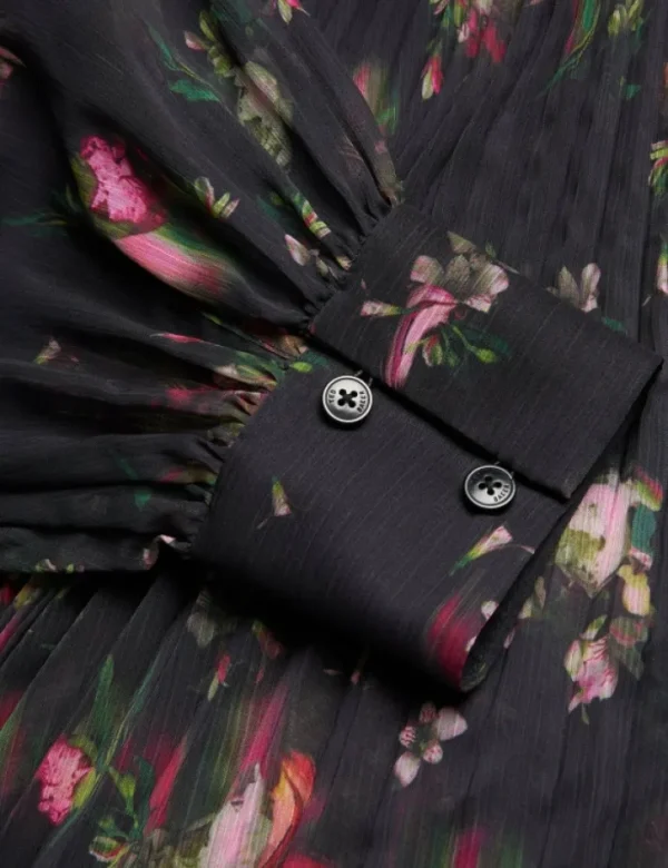 Ceiba Floral Print Pleated Maxi Shirt Dress<Ted Baker Flash Sale