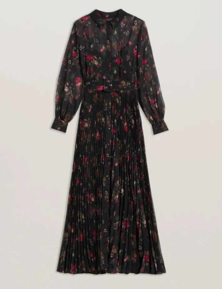 ceiba_floral_print_pleate_5.webp Ceiba Floral Print Pleated Maxi Shirt Dress<Ted Baker Flash Sale
