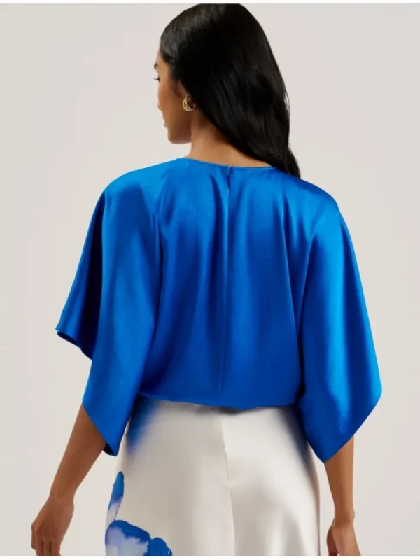 Cherika Batwing Short Sleeve Satin Blouse<Ted Baker Best Sale